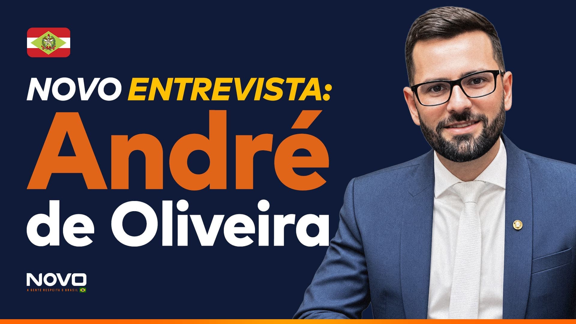 Partido Novo lança André de Oliveira como candidato a deputado federal por Santa Catarina